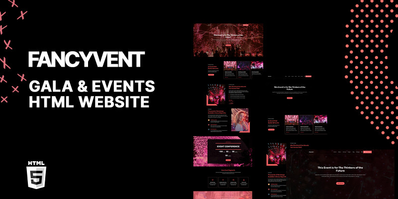 Fancyvent Dark Gala Event HTML5 Website Template