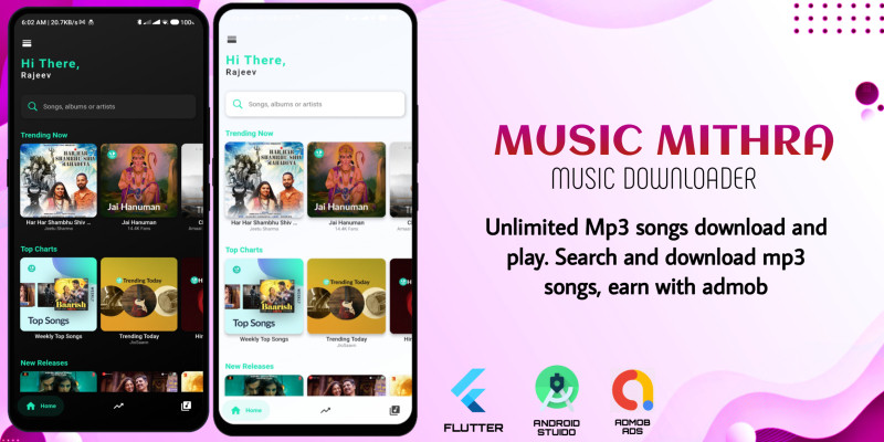Music Mithra - Unlimited Mp3 Downloader  Flutter