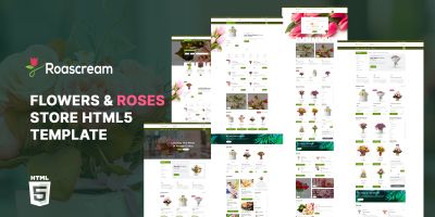 Roascream Flowers Shop HTML5 Website Template