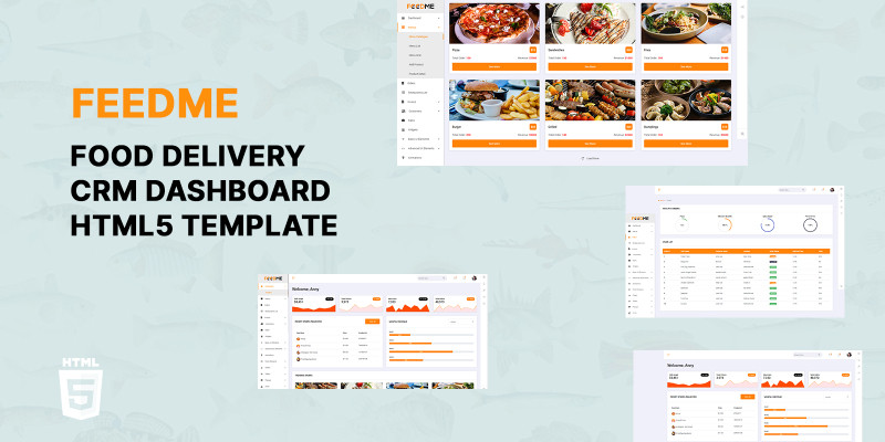 Feedme Food Admin Dashboard HTML5 Website Template