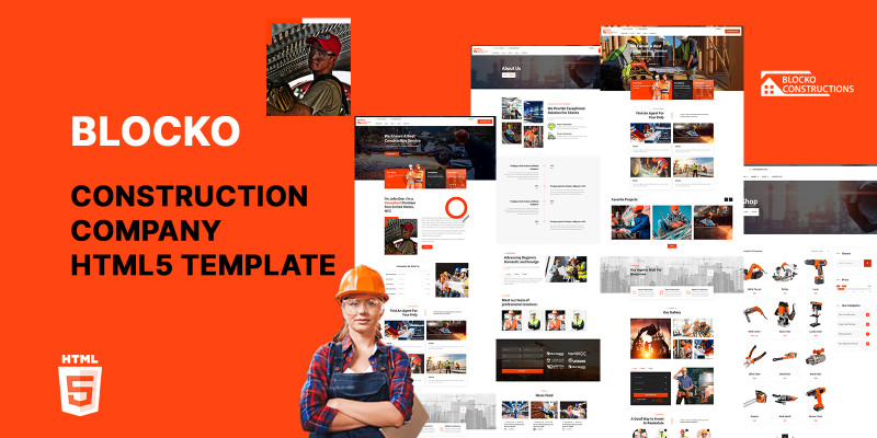 Blocko Construction HTML5 Website Template