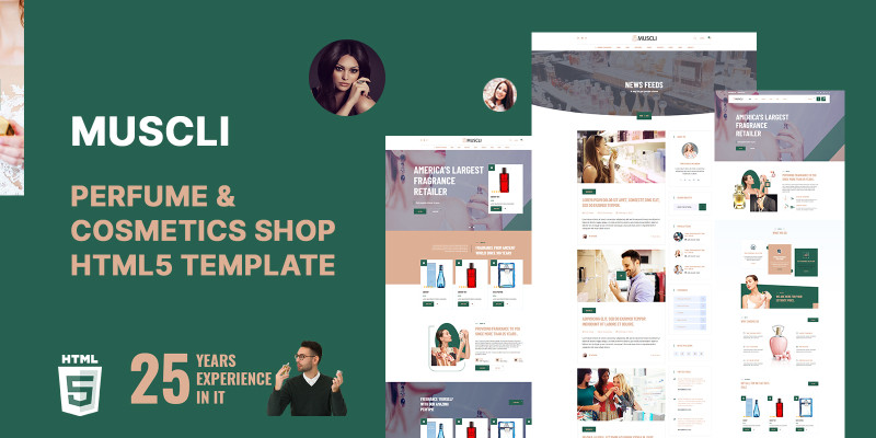  Muscli Cosmetics HTML5 Website Template