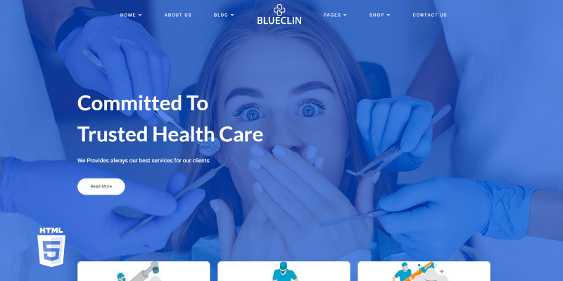 Blueclin - Medical HTML5 Website Template
