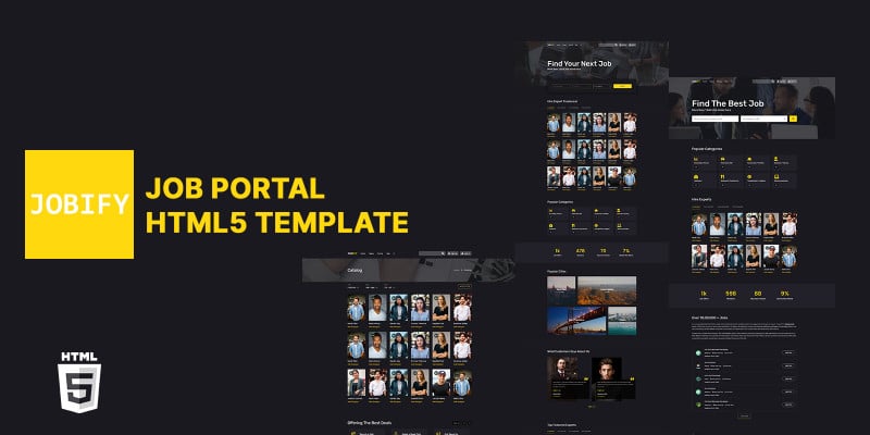Jobify Job Portal HTML5 Website Template