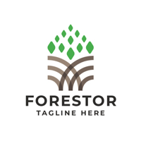 Forest Tree Logo Template