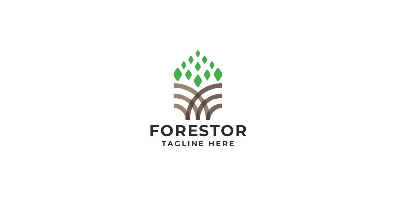 Forest Tree Logo Template