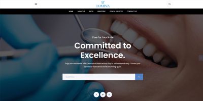 Lumina Dentist Clinic HTML5 Website Template