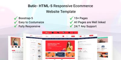 Butic- HTML5 Responsive Ecommerce Website 