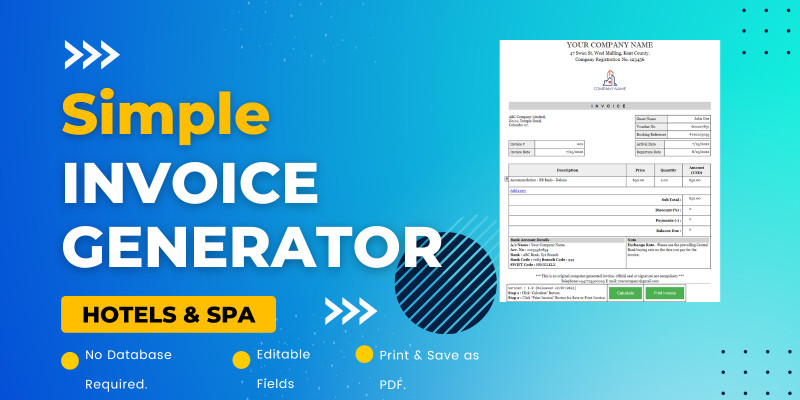 Simple Invoice Generator JavaScript