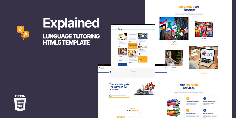 Explained - Translation Office HTML5 Template