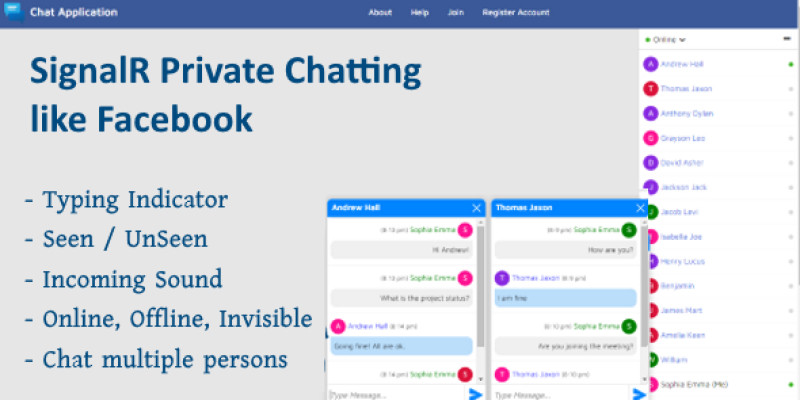 SignalR - Private Chatting like Facebook C#