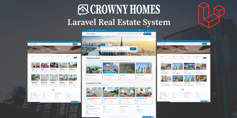 Crowny Home - Laravel Real Estate System