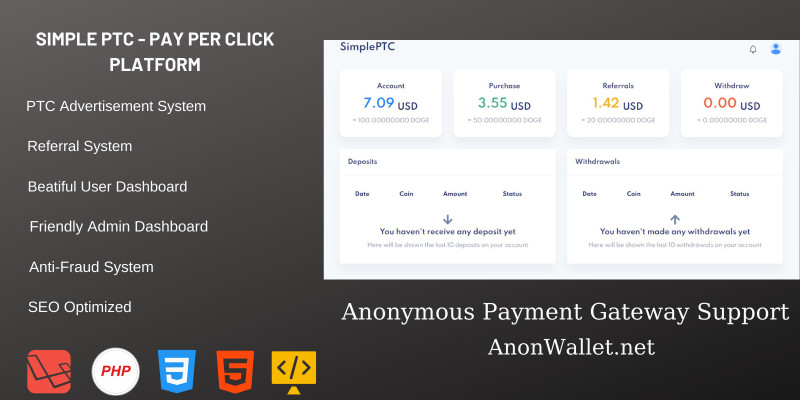 SimplePTC - Pay Per Click PHP Script