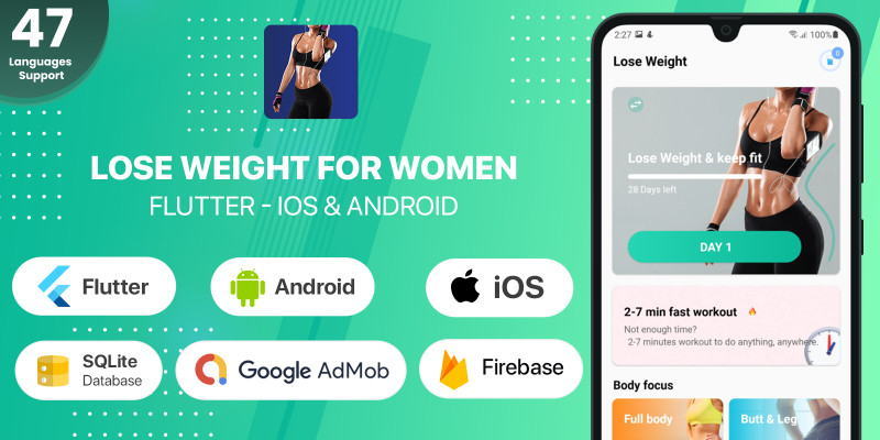 Lose Weight for Women - Flutter Full App