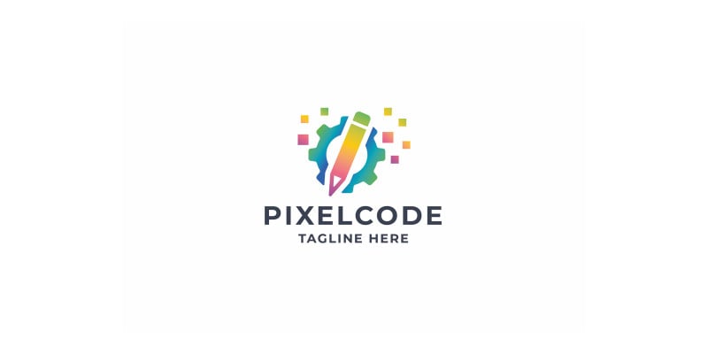 Professional Pixel Code Logo