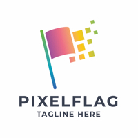 Pixel Flag Logo