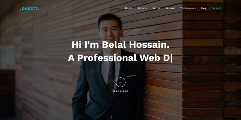 Joggota Personal Portfolio HTML Template