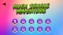 Alien Jungle adventure - Buildbox Template Game Screenshot 1