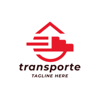 Transport Truck Delivery Logo