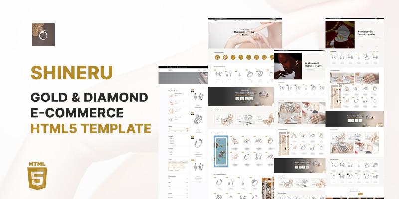 Shineru Hand Crafted jewels HTML5 Website Template