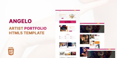 Angelo Artist Portfolio HTML5 Website Template