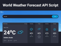 Weather Forecast Script PHP Screenshot 1