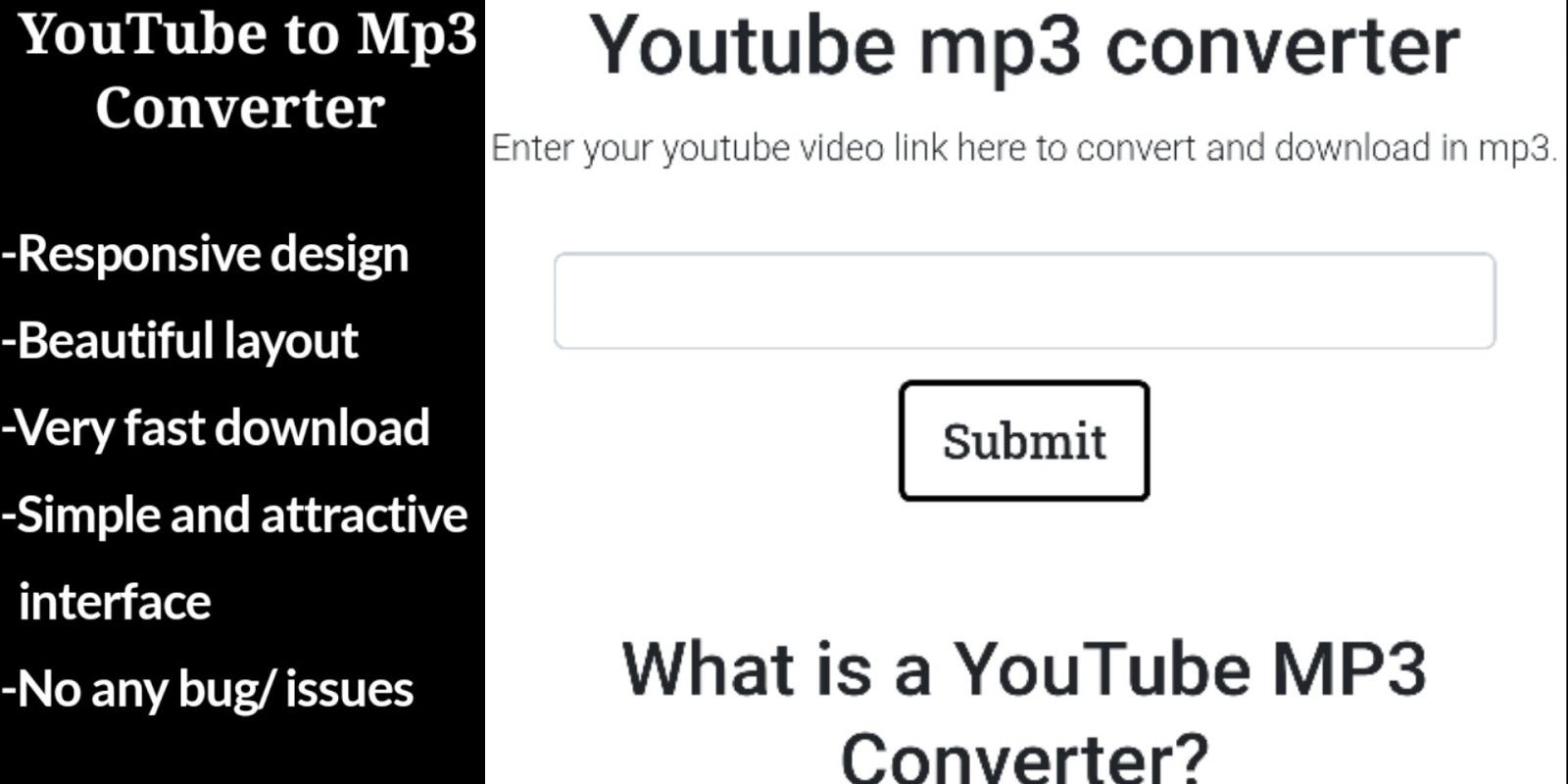 YouTube to MP3 Converter Python Django by Resham6252 | Codester