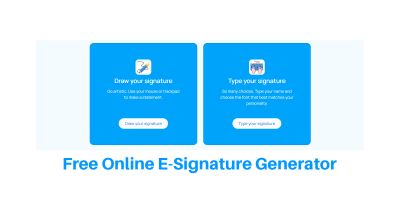 Online eSignature Generator PHP NodeJS