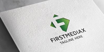 First Mediax Letter F Logo