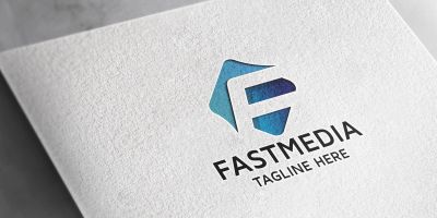 Fast Media Letter F Logo