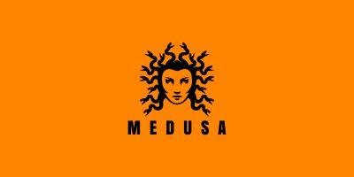 Medusa Gorgon Head Logo Template 