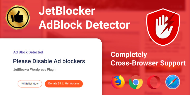 JetBlocker - Anti AdBlock  WordPress Plugin
