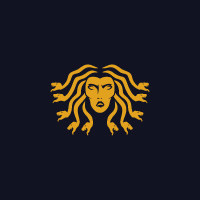 Medusa Goddess Head Logo Template 