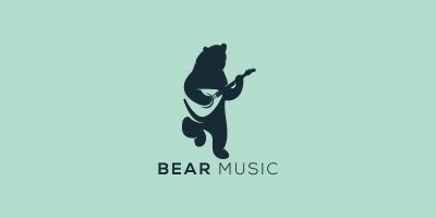 Bear Music Logo Template 