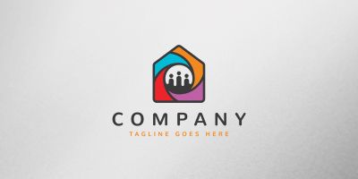 Team House Logo Template Design