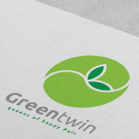 Green Corner Twin Leaf Logo