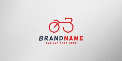 Bike B Letter Logo Template