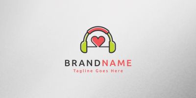 Music Love Logo Template