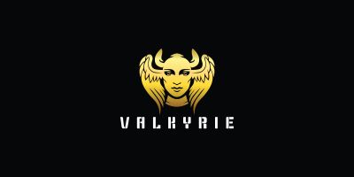 Valkyrie Norse God Logo Template 