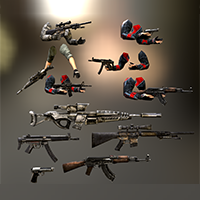 Hunter Attack Bundle 3D Object