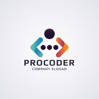 Professional Coder and Code Logo