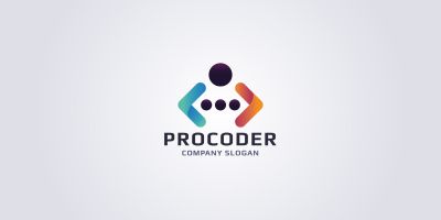 Professional Coder and Code Logo