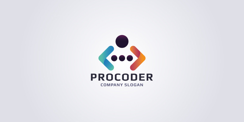 Professional Coder and Code Logo