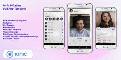 Ionic 6 Dating Full App Template