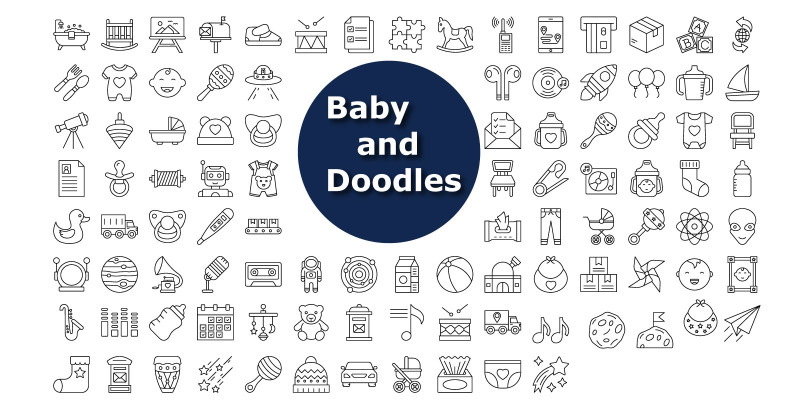 Baby and Doodles Icons Pack