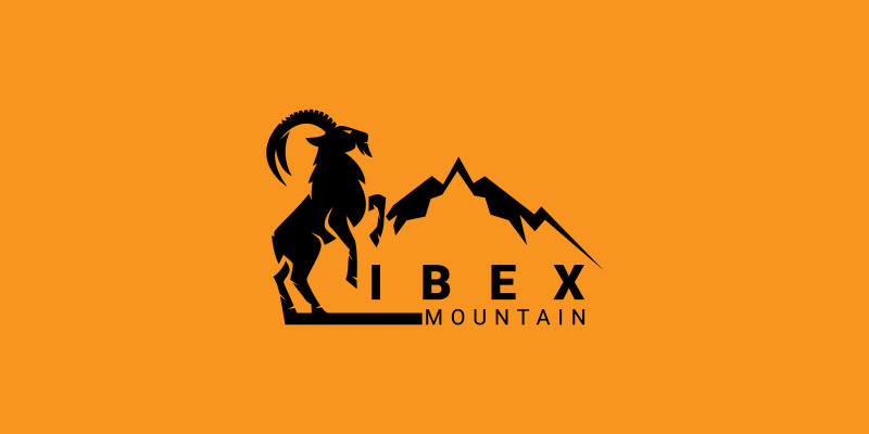 Ibex Mountain Logo Template 