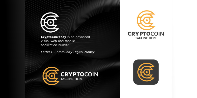 Crypto Coin Letter C Logo Template