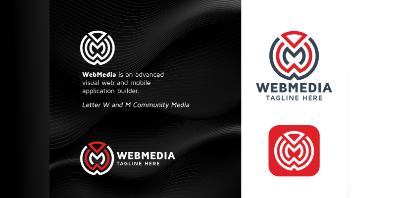 Web Media Letter W and M Logo