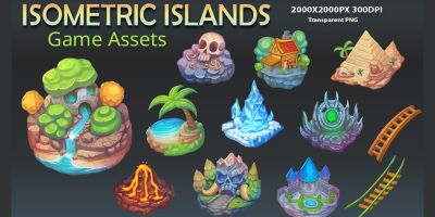 10- Isometric Islands Game Assets