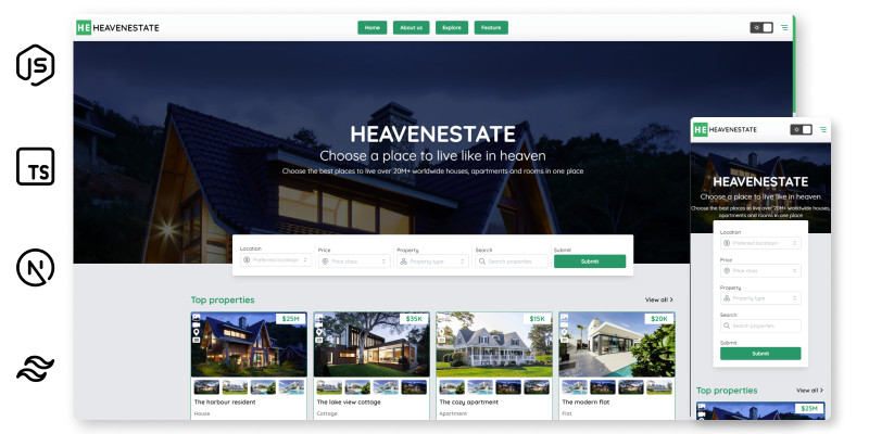 HeavenState - NextJS Responsive Real Estate Templa